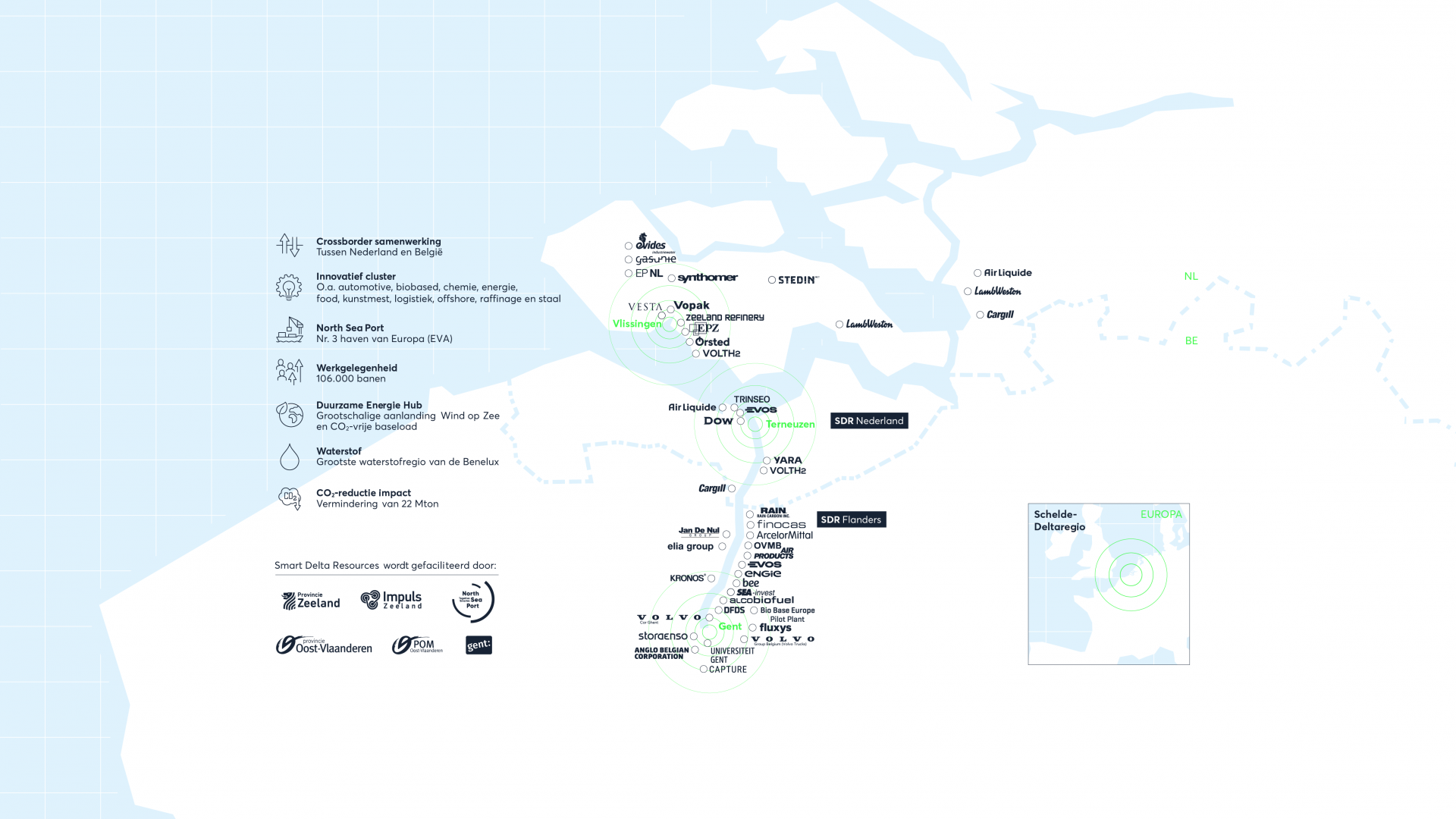 Overzicht Schelde-Deltaregio Smart Delta Resources